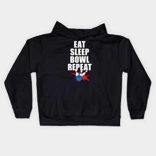 'Eat Sleep Bowl Repeat' Cute Bowling Gamer Kids Hoodie